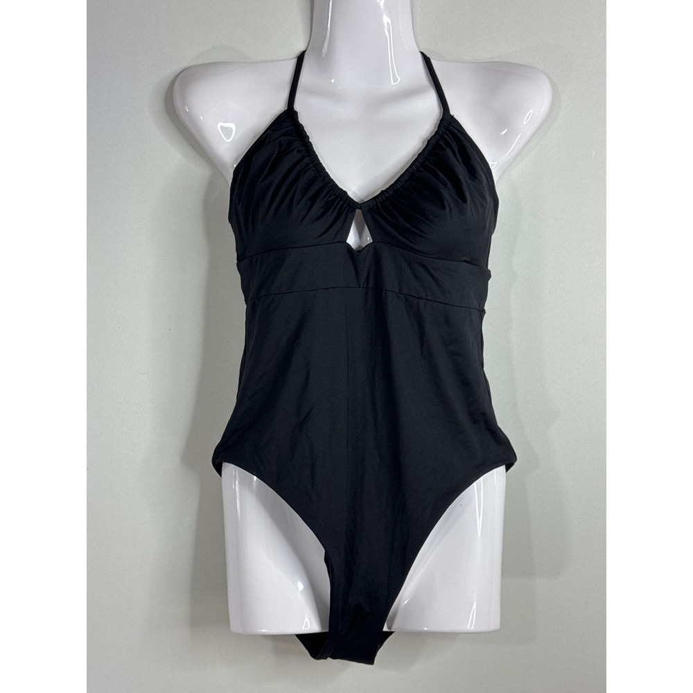 BECCA CANDICE MULTI WAY ONE PIECE SWIMSUIT WOMENS SIZE L MEDIUM BLACK NWOT